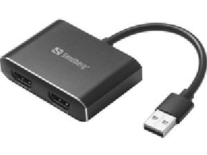 SANDBERG 134-35 - USB Typ-A - 2 x HDMI - Männlich - Weiblich - Gerade - USB
